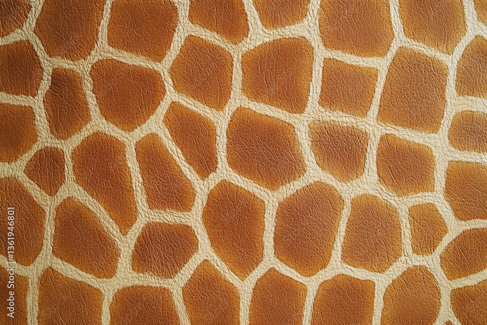 Poster Giraffe pattern showcasing unique textures and colors naturally found in the wild