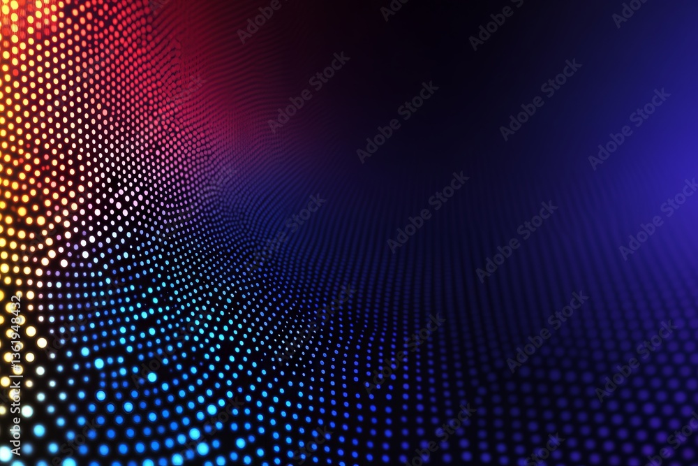 Poster Colorful abstract patterns create a dynamic visual effect in a digital design
