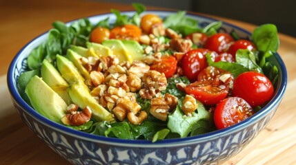 Delicious and Healthy Avocado, Tomato, and Spinach Salad Recipe