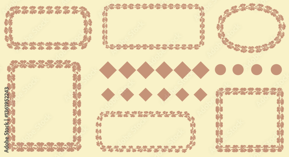 Poster collection of elegant frames and dividers. perfect for design projects.