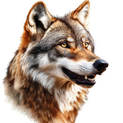 Obraz premium Majestic Wolf Portrait: Nature’s Enigmatic Beauty