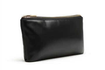 Fototapeta premium Classic black leather pouch designed for everyday use and organization in various settings