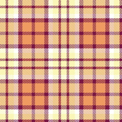 Warm Red Purple Seamless Tartan with Smoky Light Tan accents Textile Design