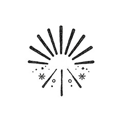 Abstract Radial Burst Design - Fireworks, Sparkle, and Light Effect