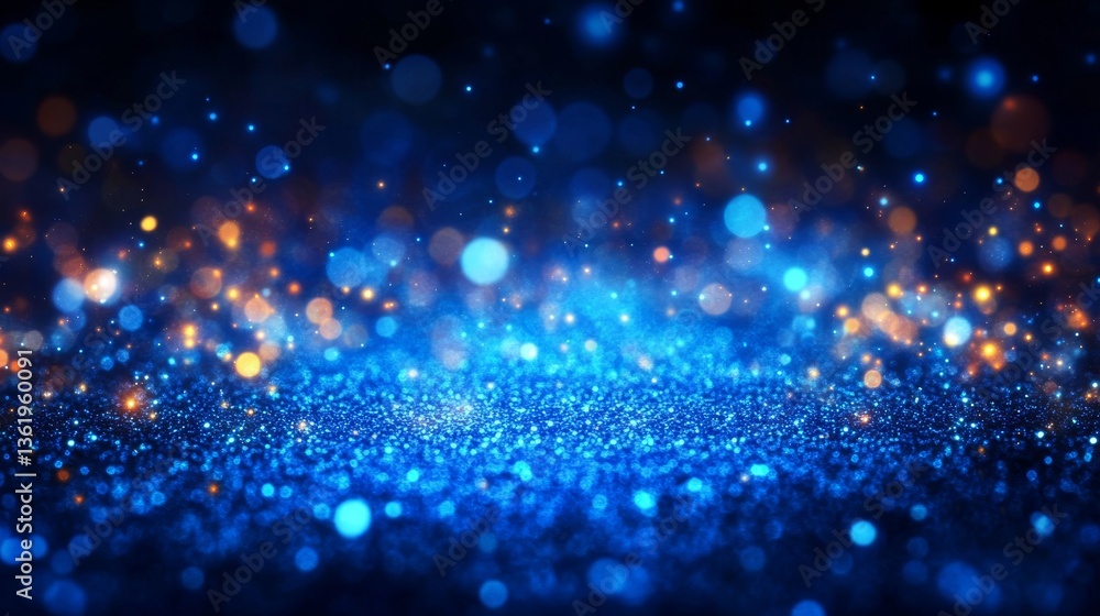 Poster a refined corporate abstract design with a subtle defocused blue gradient and luxurious bokeh light 