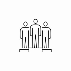 winner ceremony podium stand icon vector sign