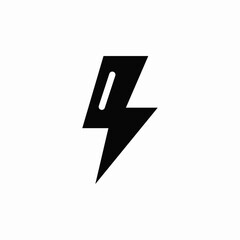 Lightning power energy icon vector sign