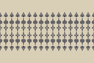 Saree Sarong Motifs Ikat floral paisley embroidery floral.ikat ethnic oriental  seamless pattern traditional.Ikat embroidery style abstract embroidery design for texture,fabric,clothing,wrapping.
