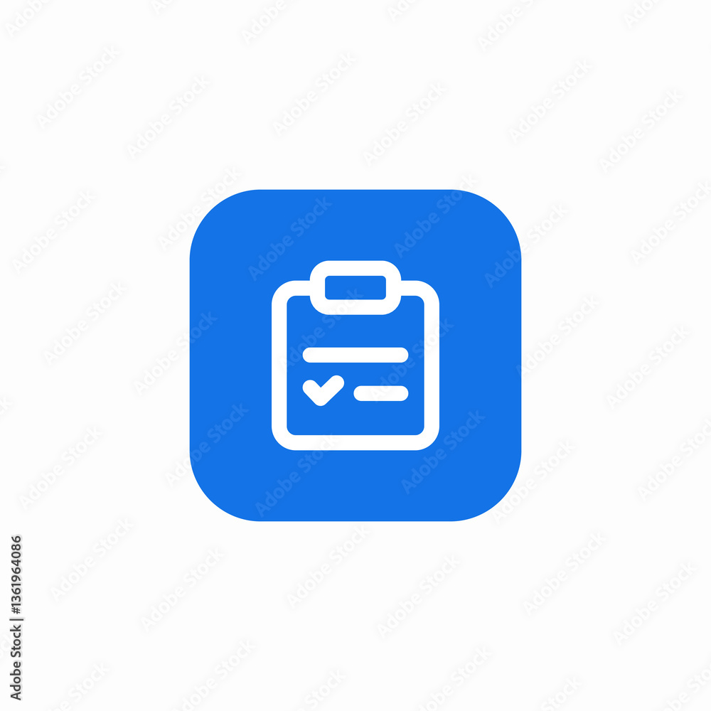 Poster clipboard task list icon vector sign