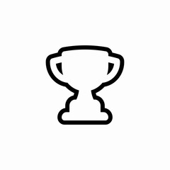 Trophy award winner icon vector sign