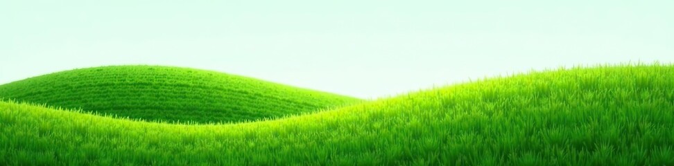 Green grassy hills on clear background,  foliage,  meadow