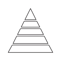 Pyramid chart line icon