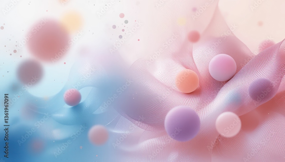 Poster dynamic abstract colorful spheres digital art gradient background soft textures artistic viewpoint m