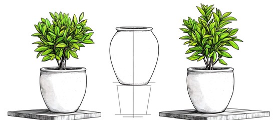 Plant Pot Illustration