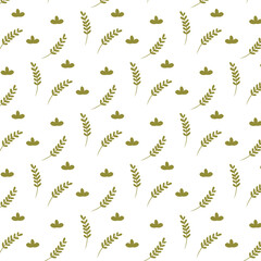 cartoon leaves seamless pattern background
