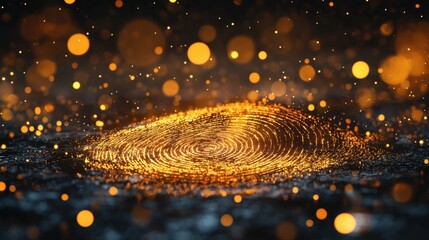 A burning fingerprint surrounded by sparks and drifting dark mist