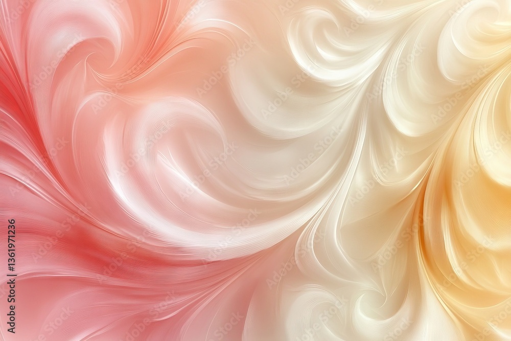 Poster Swirling patterns in soft pastel colors create a soothing and elegant abstract design