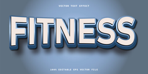 Fitness 3d Text effect editable text