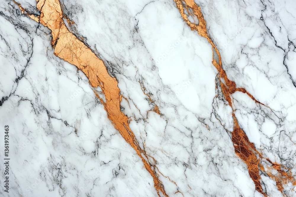 Fototapete Stunning marbled surface featuring rich gold veining with a smooth, elegant texture and intricate patterns illuminated in soft light