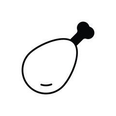 Chicken leg Vector icon