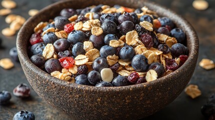 muesli with blueberries