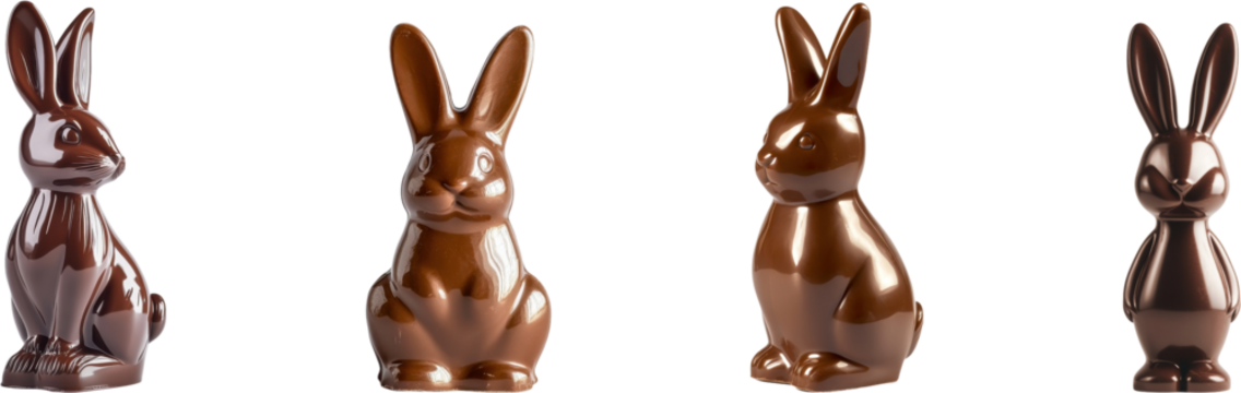 Easter Celebration with Artisan Chocolate Rabbit Figurines: Decorative Sweet Treats for a Family Holiday Party