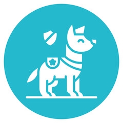 Police Dog Vector Icon