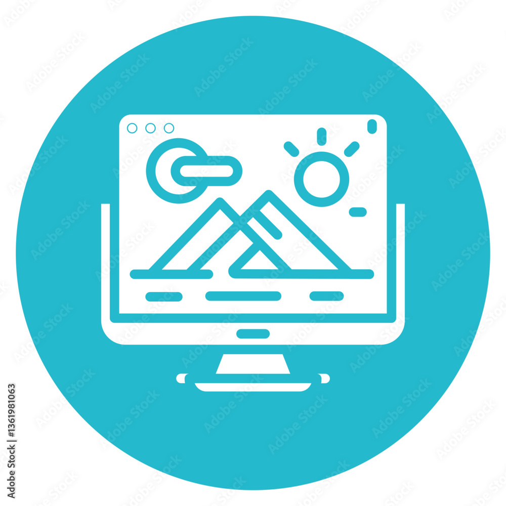 Poster user interface vector icon