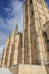 gothic cathedral in segovia in spain