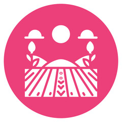 Agricultural Field Vector Icon