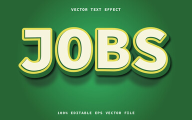 Jobs 3d Text effect editable text
