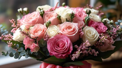 Obraz premium pink,white roses