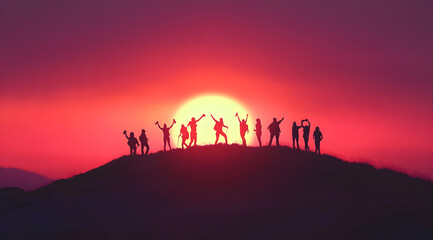 Fototapeta premium world friendship day, Celebrating Friendship . AI generative.