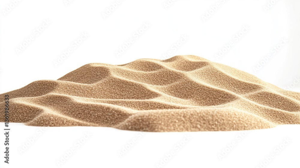 Poster close-up view of a textured sand dune formation, showcasing smooth curves and natural patterns again