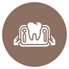 Dental Mouth Tray Vector Icon