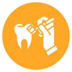 Tooth Polishing Vector Icon