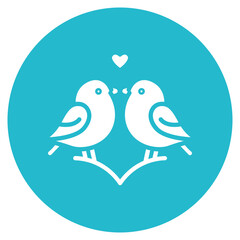 Lovebirds Vector Icon