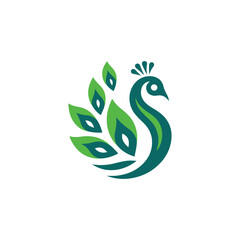 Peacock leaf logo
