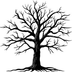 Obraz premium dead tree black color vector 