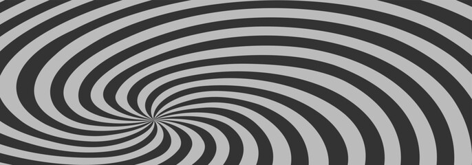 Vector illustration. Abstract spiral sunburst pattern with dynamic curved lines. Perfect for vintage, retro, and futuristic design concepts