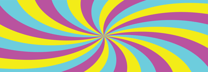 Vector illustration. Abstract spiral sunburst pattern with dynamic curved lines. Perfect for vintage, retro, and futuristic design concepts