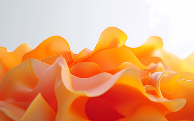 Abstract Orange Fluid Forms