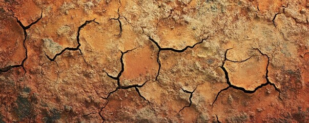 A dry, gritty soil surface texture with organic patterns that evoke raw earth.