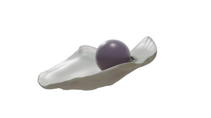 Quahog pearl in venus clam