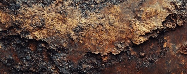 A muted soil background with textured, earthy details and subtle layers.