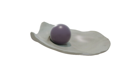 Quahog pearl in venus clam