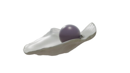 Quahog pearl in venus clam