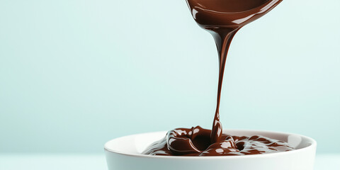 Indulge in homemade chocolate mousse dessert with coffee flavor in a cozy atmosphere minimalist food photography