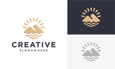 villa vector logo mountain or nature atmosphere	