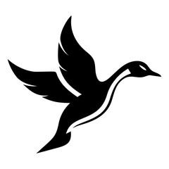 Obraz premium Silhouette of a dove in flight symbolizing peace and freedom with elegant wings
